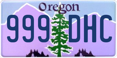 OR license plate 999DHC