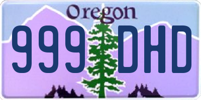 OR license plate 999DHD