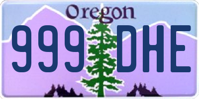 OR license plate 999DHE