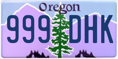 OR license plate 999DHK