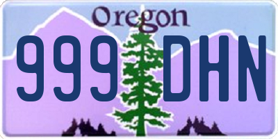 OR license plate 999DHN