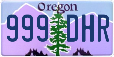 OR license plate 999DHR