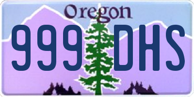 OR license plate 999DHS