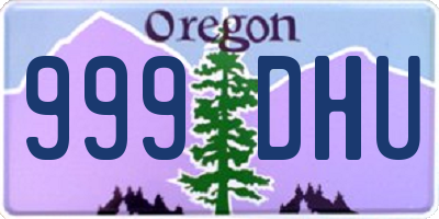 OR license plate 999DHU