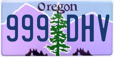 OR license plate 999DHV