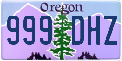 OR license plate 999DHZ