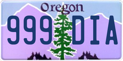 OR license plate 999DIA