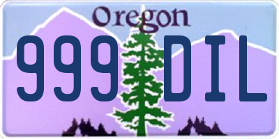 OR license plate 999DIL