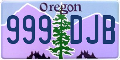 OR license plate 999DJB