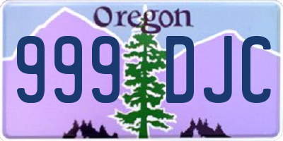 OR license plate 999DJC