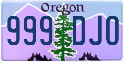 OR license plate 999DJO