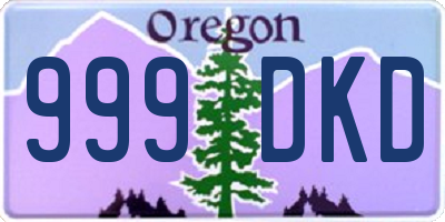 OR license plate 999DKD