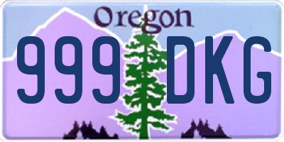 OR license plate 999DKG