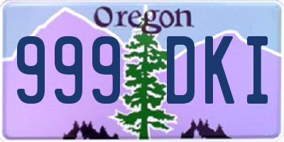 OR license plate 999DKI