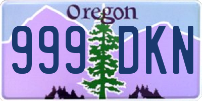 OR license plate 999DKN