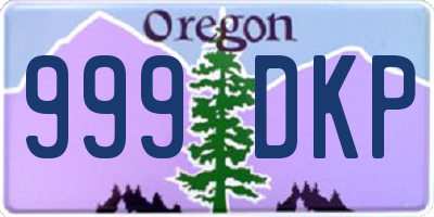 OR license plate 999DKP