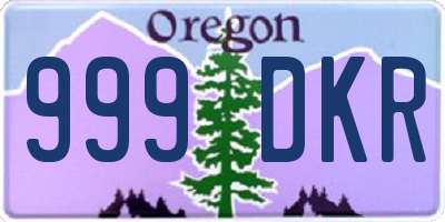 OR license plate 999DKR