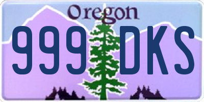 OR license plate 999DKS