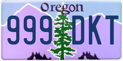 OR license plate 999DKT