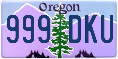 OR license plate 999DKU