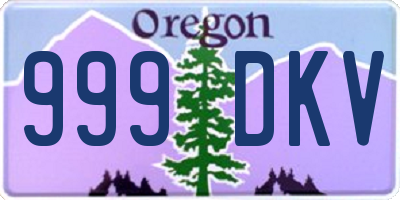 OR license plate 999DKV