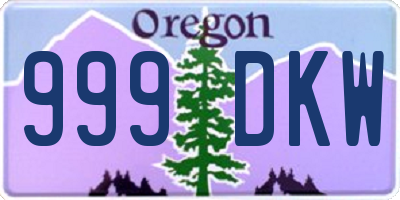 OR license plate 999DKW