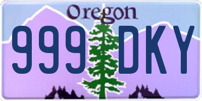 OR license plate 999DKY