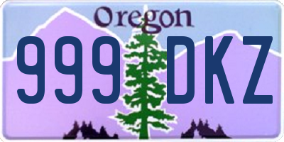 OR license plate 999DKZ