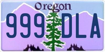 OR license plate 999DLA