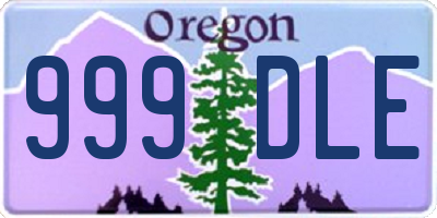 OR license plate 999DLE