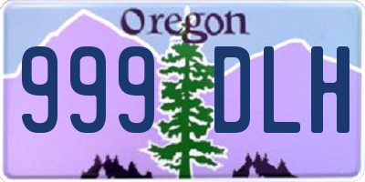 OR license plate 999DLH