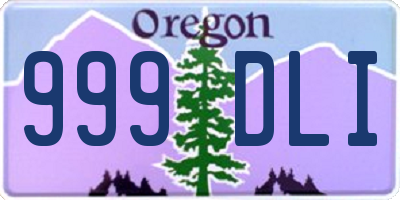 OR license plate 999DLI