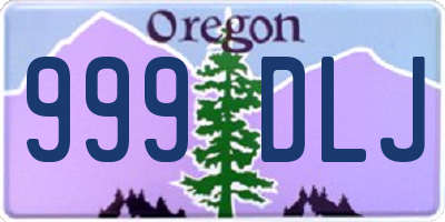 OR license plate 999DLJ