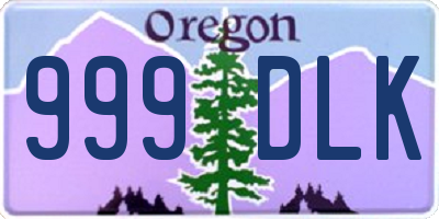 OR license plate 999DLK