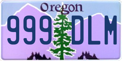 OR license plate 999DLM