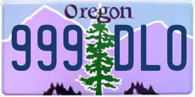 OR license plate 999DLO