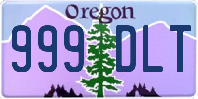 OR license plate 999DLT