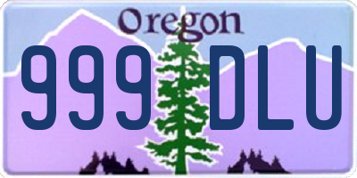 OR license plate 999DLU