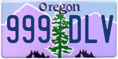OR license plate 999DLV