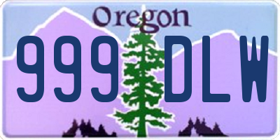 OR license plate 999DLW