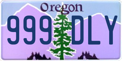 OR license plate 999DLY