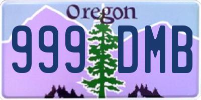 OR license plate 999DMB