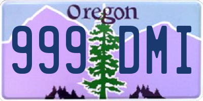 OR license plate 999DMI