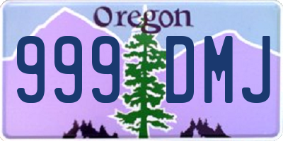 OR license plate 999DMJ