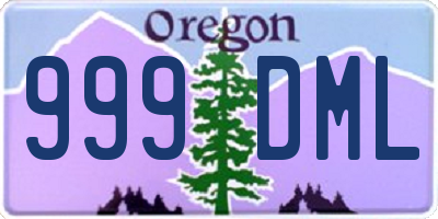 OR license plate 999DML