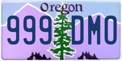 OR license plate 999DMO