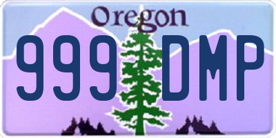 OR license plate 999DMP