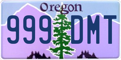 OR license plate 999DMT