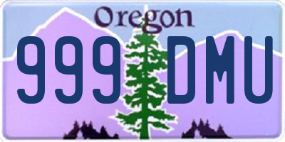 OR license plate 999DMU