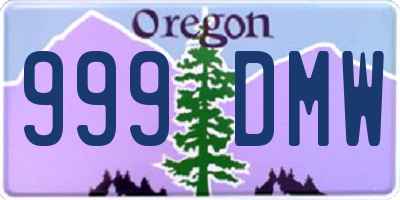 OR license plate 999DMW